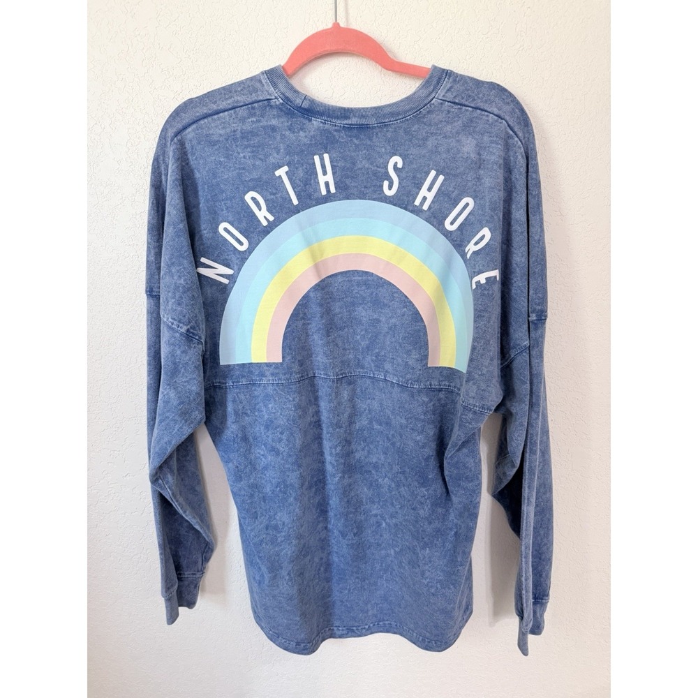 Spirit Jersey Hawaii North Shore Fleece Top S Blue Tie Dye Resort Dismey